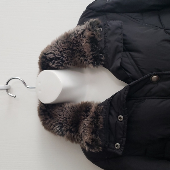 London Fog Black Puffer Long Coat - Picture 3 of 10